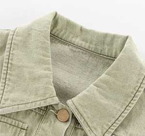 Nuevo traje de mezclilla doble de algodón 100% Chic para niñas transpirable con decoración de botones para invierno otoño verano primavera - Product Image 3