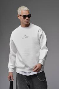 Sudadera con capucha de cuello redondo de gran tamaño para hombre, Jersey holgado, ropa de calle de manga larga, Top de satén antiarrugas con Forro cálido de invierno informal - Product Image 4