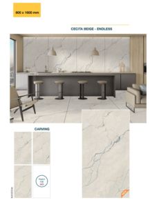 เครื่องเคลือบดินเผาซาตินหรูหราขนาด9มม. สำหรับห้องน้ำ800X1600 gvt ปูพื้นขนาดใหญ่สำหรับบ้านวิลล่า - Product Image 5