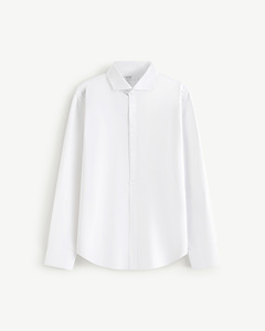 Men's Casual Solid Knitted Cotton Shirt Modern Long-Sleeve Design Durable Breathability Fitted Fit Autumn by Routine Vietnam - Product Image 1