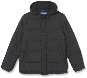 Blouson bombardier d'hiver noir coupe-vent coupe-vent d'hiver chauffant à capuche avec poche et logo personnalisé produit fini pour homme taille XL - Product Image 6