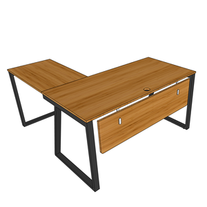 BFTB2009 TrapezBamboo II L-Shaped <b>Office</b> <b>Desk</b> 140x150cm <b>Foldable</b> Portable Storage Features Simple Assembled Iron Legs Wooden - Product Image 6