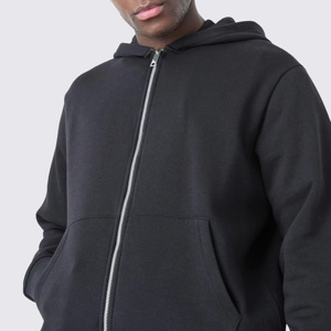 Sudadera con capucha pesada con cierre para hombre y mujer, ropa de calle informal y cálida con capucha ajustable y forro suave - Product Image 5