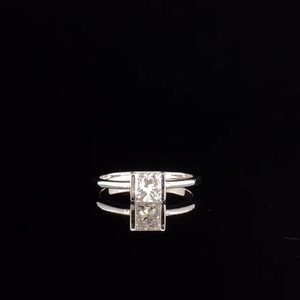 Anillo de Compromiso con Diamante Cultivado en Laboratorio con Certificación IGI de 1.00 CT, Corte Princesa, Engaste de Bisel, Oro Sólido de 14K, Anillo para Mujer - Product Image 3