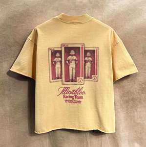 Camiseta de talla grande de peso pesado, ropa de calle, estampado gráfico Vintage de gran tamaño, estilo cuadrado, serigrafía comprimida, algodón de peso pesado - Product Image 2