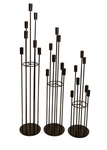 Candelabre à 7 branches en or luxueux, centre de table pour mariages et fêtes, accessoire décoratif de table en métal - Product Image 2