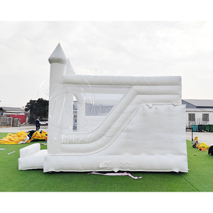 White Commercial <b>Inflatable</b> Bounce <b>House</b> Slide Portable Kids Toddler Wedding Jumper - Product Image 3
