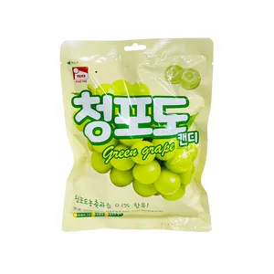 Private Label GREEN GRAPE CANDY Korean Food Wholesale SHINE MUSCAT Discs Hard Candy Spicy Sweet Treat Manufacturer