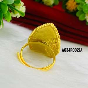 Anillos clásicos chapados en oro rosa para mujer, joyería chapada en oro con forma de flor en línea - Product Image 3