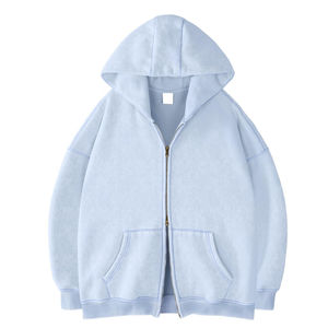 Sweat à capuche zippé pour homme de qualité supérieure, écologique, à séchage rapide, respirant, 100% coton tricoté, manches longues, tendance - Product Image 1