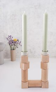 Portavelas de madera de forma y tamaño personalizados, portavelas de madera decorativo para el hogar de diseño fantástico a un precio asequible - Product Image 2