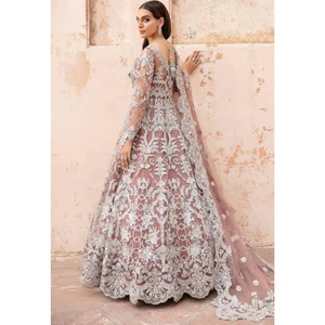 Vêtements faits à la main pour femmes indiennes pakistanaises Lehenga Choli dos nu broderie florale manches longues grande taille robe de mariée modeste - Product Image 4