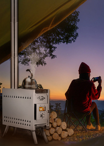 דיואיסט עיצוב מודרני חיצוני תנור דלק מוצק תנור סאונה עץ סאונה עם שריפת עץ יעילה עבור אוהל קמפינג - Product Image 4