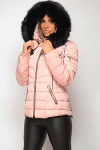 Veste matelassée à capuche pour femme de haute qualité, réversible, imperméable, écologique, pour l'hiver, respirante, personnalisable, OEM - Product Image 2