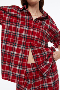 Venta caliente diseño personalizado tela satinada ropa de dormir conjunto de manga larga cuello alto botón sublimación nueva ropa de noche verano primavera - Product Image 2
