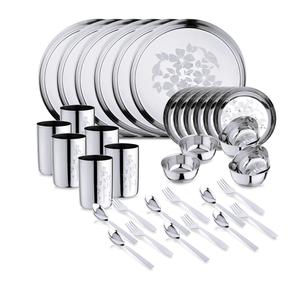 Stainless Steel Dinner <b>Set</b> 34 Pieces Dinner parties serving <b>dinnerware</b> <b>set</b> crafts top quality - Product Image 2