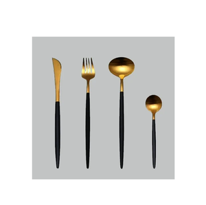 Mirrored Cutlery Brass Cutlery Set Talheres De Luxo Royal Stainless Steel Gold <b>Flatware</b> for Hotel with at best price - Product Image 4