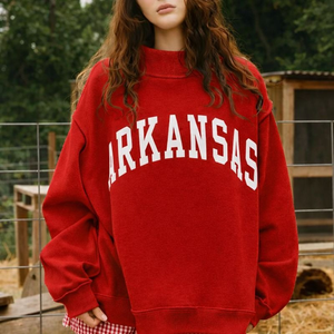 Sudadera de Forro Polar Personalizada con Logotipo, Ecológica, de Poliéster/Algodón, para Todas las Temporadas, Cuello Alto Informal, Holgada, de Manga Larga para Mujer - Product Image 2