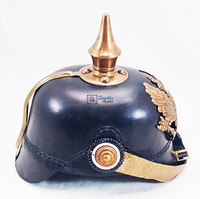 Armure allemande Casque de garde en cuir médiéval Armure en cuir Agate Armure en cuir Casque Pickelhaube médiéval