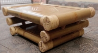 Sofá de Bambú Indonesio Extensible de Tres Plazas, Elegante y Tradicional, Hecho a Mano con Alta Calidad, Muebles para Sala de Estar de Indonesia