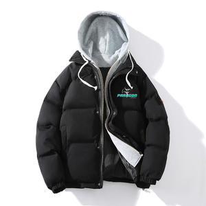 Custom <b>Men's</b> Bomber Style Heavy Weight Duck Down Puffer Jacket 100% Nylon with Embroidered Logo Winter Jacket with OEM Service - Product Image 1