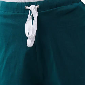 Jogging en coton surdimensionné personnalisé pour femmes OEM Ensemble 2 pièces short à encolure ras du cou pour femmes Ensemble pour femmes - Product Image 2