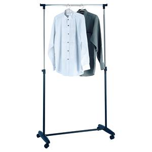 Perchero auxiliar de metal con ruedas, extensible 84 x 43 x 80-160 cm - Product Image 1
