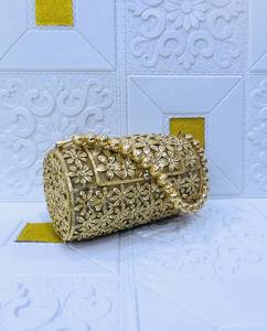 Fusion Republik Handmade <b>Pearl</b> Beaded <b>Clutch</b> Satin Lining Flap Closure Shoulder Strap 1-1.9L Capacity Fashionable Evening <b>Bag</b> - Product Image 5