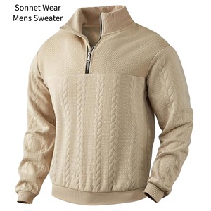 Sudadera de Cuello Alto de Manga Larga 100% Algodón para Hombre, para Uso Casual - Product Image 3