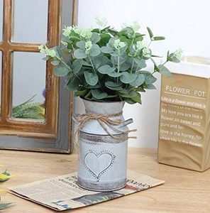 Vase à fleurs en métal vintage au design tendance, pichet à lait, petits vases pour fleurs, vase rustique, pichet décoratif vintage, vase rustique en métal - Product Image 5