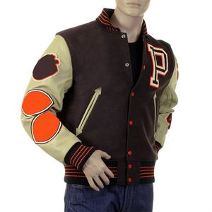 Veste Varsity 2026 pour manches en cuir pour hommes et corps en laine et logo personnalisé avec article différent - Product Image 2