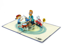 Feliz Día del Padre con tarjeta de felicitación 3D emergente, diseño y fabricación personalizados de Vietnam HMG