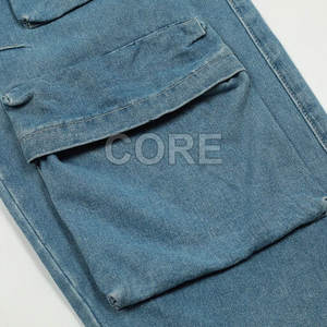 Dernière arrivée Pantalon en jean cargo à poches multiples pour femmes Pantalon en jean cargo à poches multiples pour femmes à séchage rapide - Product Image 5