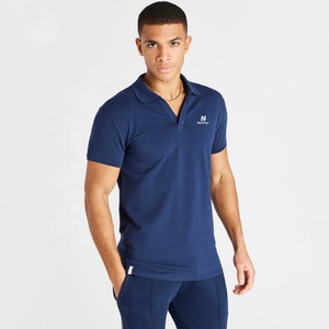 Verano Casual manga corta de punto Piqué Polo uniformes camisas camiseta logotipo personalizado bordado impresión para hombres - Product Image 1