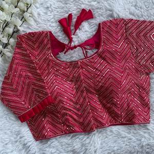 Exclusive <b>Red</b> Designer Chic Readymade <b>Blouse</b> for Women Versatile Ethnic Party Wear Collection A54 - Product Image 1