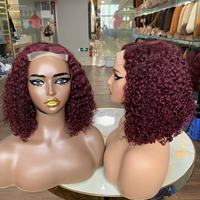 Pelucas de Cabello Humano al por Mayor, Pelucas de Cabello Humano Virgen, Pelucas con Cierre de Encaje 4X4 de 12 Pulgadas con Rizo Pixie SDD