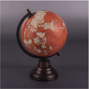 Globe Vintage Avec Support Antique Ornement De Table Orné Ou De Bureau Trouvé Et Fouetté Aventure Voyage Thème Mariage - Product Image 5