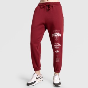 Achievers Mid Waist Joggers in Maroon Breathable <b>Harem</b> <b>Pants</b> <b>for</b> Workouts - Product Image 1