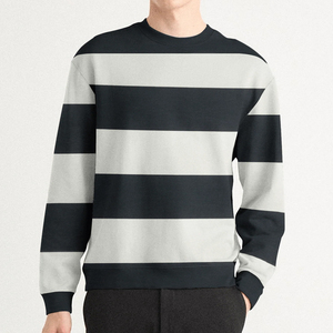 Sudaderas de Cuello Redondo para Hombre en Material de Felpa/Algodón - Impresión Digital de Invierno, Teñido Liso, Alta Calidad, 2 Piezas, Precio Bajo - Product Image 1