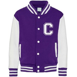 2025 Custom Logo Embroidery Varsity <b>Jackets</b> Baseball Streetwear <b>Leather</b> Sleeves Solid Letterman Outwear Women's Varsity <b>Jackets</b> - Product Image 1