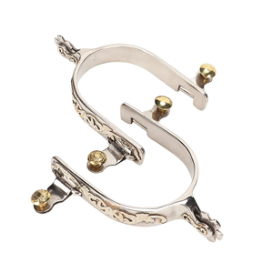 Espuelas ecuestres de equitación de alta calidad para botas de vaquero, personalización de acero inoxidable, espuelas de caballo de Color sólido aceptadas - Product Image 3