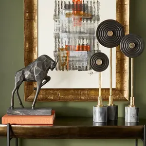 Escultura de Animales de Aluminio de Diseño Artesanal, Arte Contemporáneo, Figura Antigua Chapada en Oro, Decoración de Mesa Moderna, China - Product Image 4