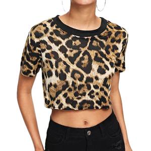 Camiseta Corta Informal de Manga Corta para Mujer, Estilo Básico, Lisa, con Cuello Redondo, Estampada, con Hombros Caídos, 2026 - Product Image 6