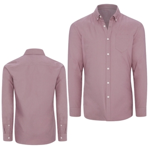 Chemise habillée décontractée pour homme en coton 100% de qualité supérieure, à manches longues, coupe ajustée, séchage rapide, anti-plis, respirante, idéale pour l'été - Product Image 1