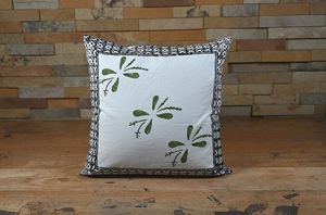 Vintage Square Bohemian Floral <b>Hand</b> Block Print Knitted 100% Cotton Pillow Cover for Home Hotel & Hospital Use - Product Image 2
