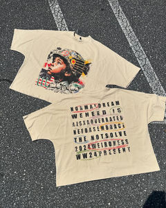 Camisetas con logotipo personalizado, camisetas gráficas de algodón 100%, camisetas de cuello redondo con serigrafía de gran tamaño y peso pesado para hombres - Product Image 4