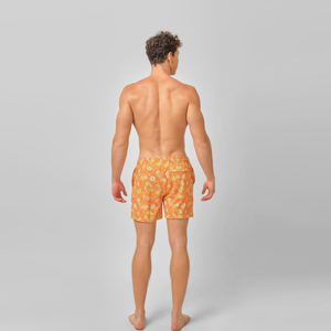 Shorts de bain extensibles pour hommes 165 GSM en polyester et élasthanne, séchage rapide, poches latérales, taille élastique, fournisseur d'usine OEM sous marque privée - Product Image 5