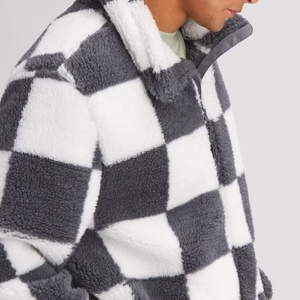 Veste d'hiver surdimensionnée pour homme à col montant en polaire Sharpha, personnalisable OEM, haute qualité, prix fabricant raisonnables - Product Image 3