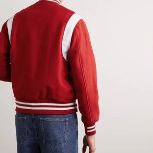 Letterman Bomber veste d'hiver nouveaux hommes mode universitaire col montant toile haute qualité personnalisé collège veste - Product Image 5