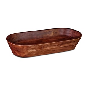 Ensemble de bols en bois d'acacia bols de service en bois pour fruits et salade avec ustensiles - Product Image 6